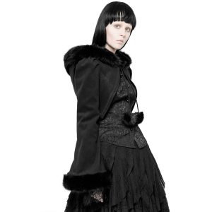 en france Pyon Pyon Boléro Gothic Lolita ‘Melissa’ Noir à Capuche 22