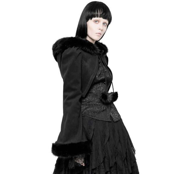 en france Pyon Pyon Boléro Gothic Lolita ‘Melissa’ Noir à Capuche 6