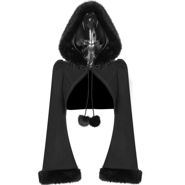 en france Pyon Pyon Boléro Gothic Lolita ‘Melissa’ Noir à Capuche 7