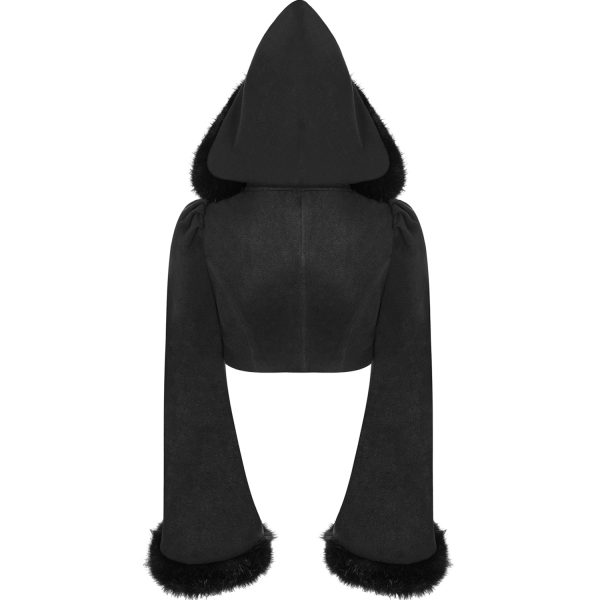 en france Pyon Pyon Boléro Gothic Lolita ‘Melissa’ Noir à Capuche 8