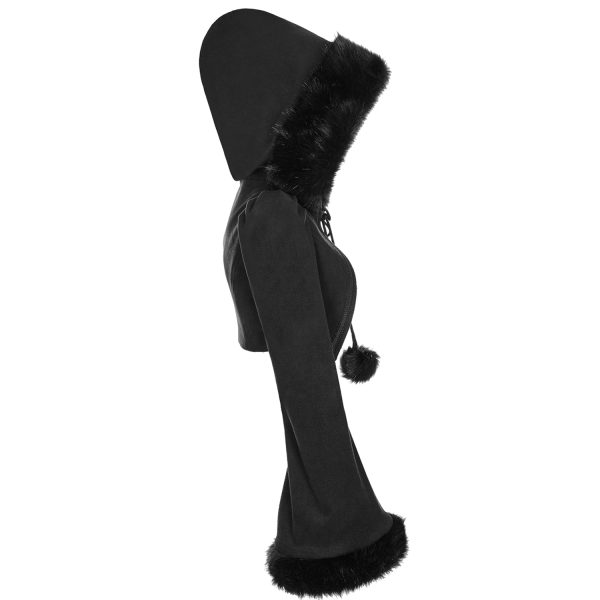 en france Pyon Pyon Boléro Gothic Lolita ‘Melissa’ Noir à Capuche 9