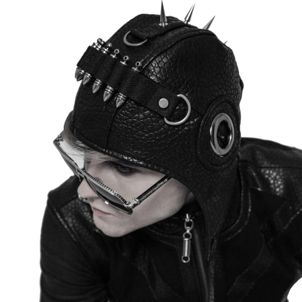 PUNK RAVE Bonnet D’Aviateur ‘Cataclysm’ Noir grande promotion 4