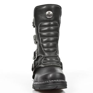 qualité d’originales Bottes Enfants New Rock Kid En Cuir Itali Noir 13