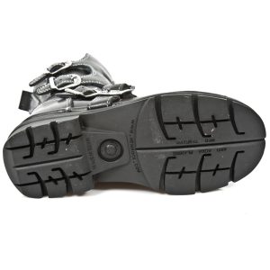 qualité d’originales Bottes Enfants New Rock Kid En Cuir Itali Noir 19
