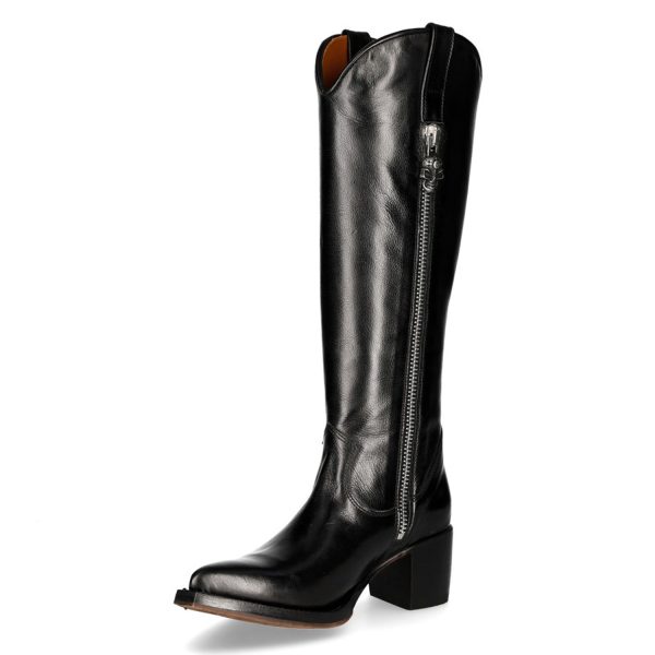Bottes Hautes New Rock En Cuir Luxor Noir marques pas cher 5