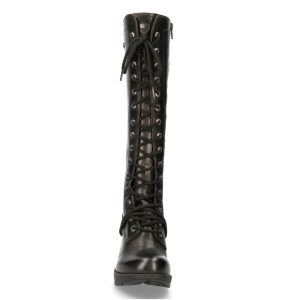 marques pas cher Bottes Hautes New Rock Trail En Cuir Itali Noir 14