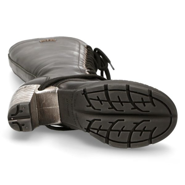marques pas cher Bottes Hautes New Rock Trail En Cuir Itali Noir 7