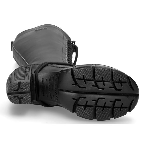outlet Bottes Hautes New Rock Trail En Cuir Vegan Noir 7