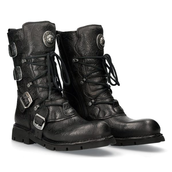 à prix imbattables Bottes New Rock Comfort Light En Cuir Vintage Flower… 9
