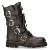 Retour Gratuit Bottes New Rock Comfort Light Vegan Noires 26