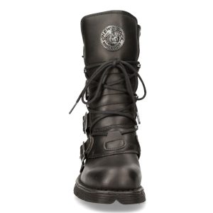 Retour Gratuit Bottes New Rock Comfort Light Vegan Noires 14