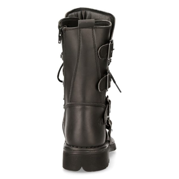 Retour Gratuit Bottes New Rock Comfort Light Vegan Noires 6