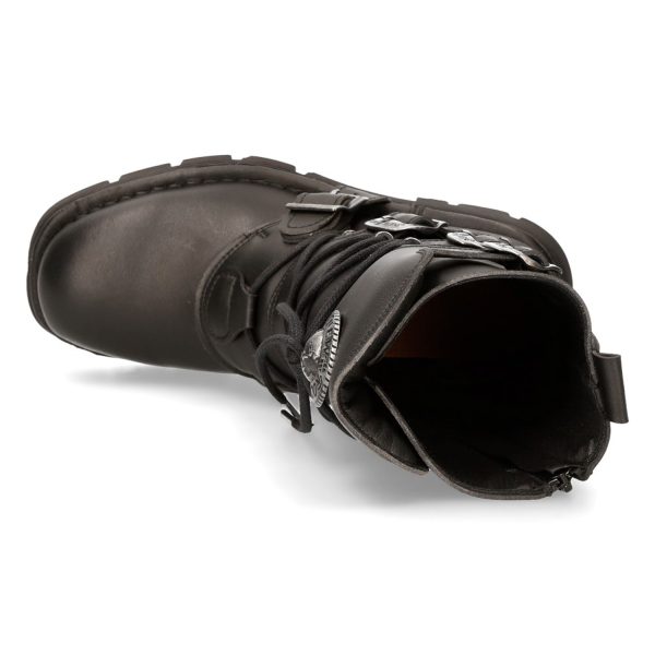 Retour Gratuit Bottes New Rock Comfort Light Vegan Noires 8