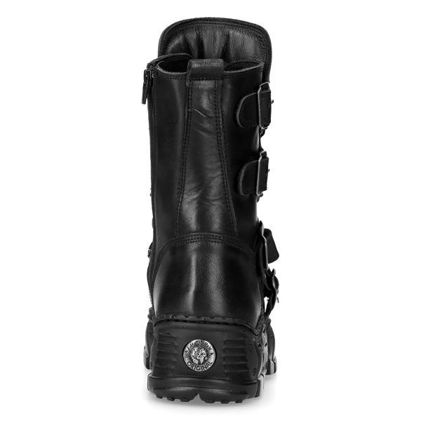 Bottes New Rock Impact En Cuir Noir meilleur service 6