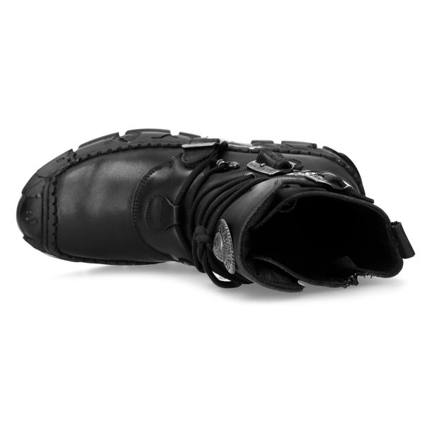 Bottes New Rock Impact En Cuir Noir meilleur service 8