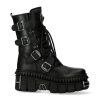Bottes New Rock Metallic En Cuir Itali Et Nomada Noirs marque pas cher 26