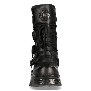 Bottes New Rock Metallic Oxido En Cuir Noir boutique 14