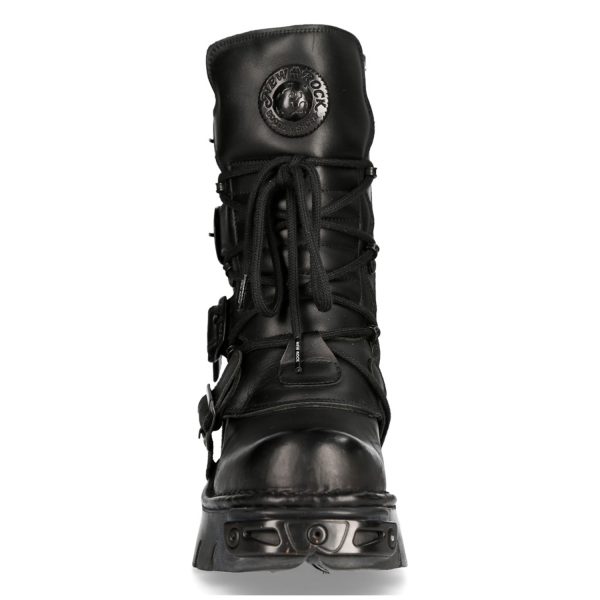 Bottes New Rock Metallic Oxido En Cuir Noir boutique 4