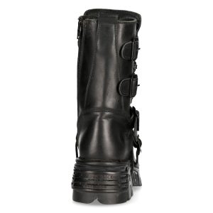 Bottes New Rock Metallic Oxido En Cuir Noir boutique 18