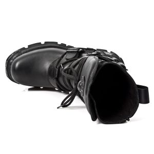 Bottes New Rock Metallic Oxido En Cuir Noir boutique 22
