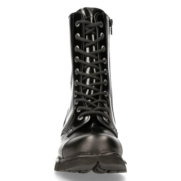 shopping pas cher Bottes New Rock Newmili En Cuir Noir 4