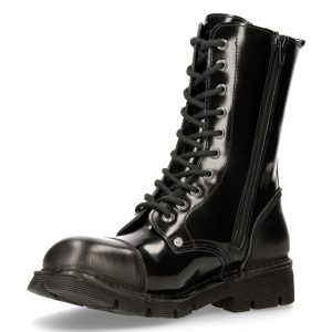 shopping pas cher Bottes New Rock Newmili En Cuir Noir 16