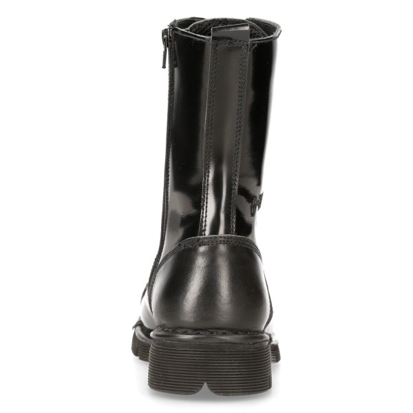shopping pas cher Bottes New Rock Newmili En Cuir Noir 6