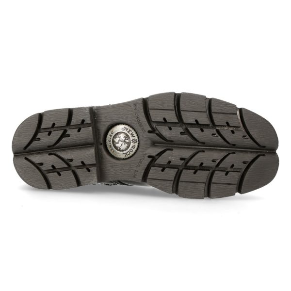 shopping pas cher Bottes New Rock Newmili En Cuir Noir 7