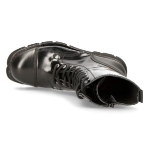 shopping pas cher Bottes New Rock Newmili En Cuir Noir 22
