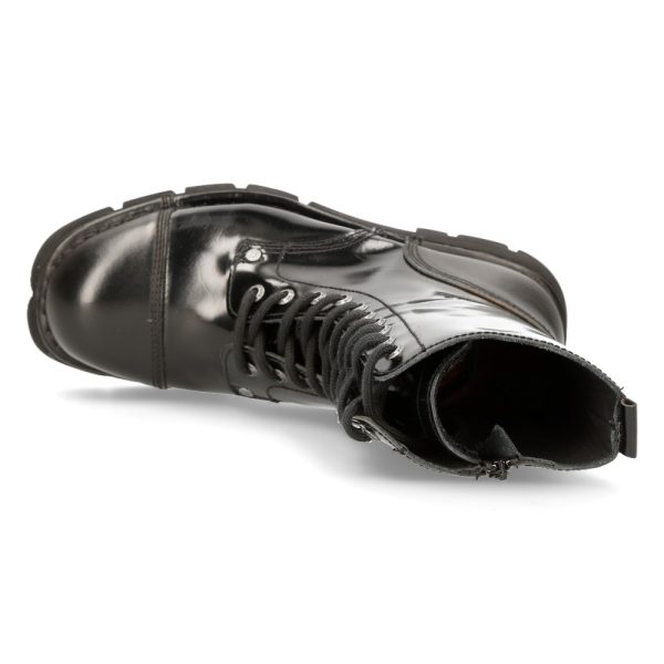shopping pas cher Bottes New Rock Newmili En Cuir Noir 8