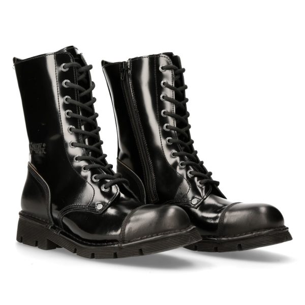 shopping pas cher Bottes New Rock Newmili En Cuir Noir 9