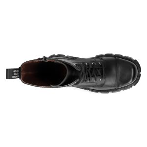 Bottes New Rock Newmili En Cuir Noir prix pas cher 22