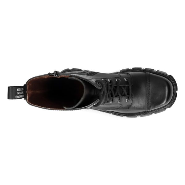 Bottes New Rock Newmili En Cuir Noir prix pas cher 8