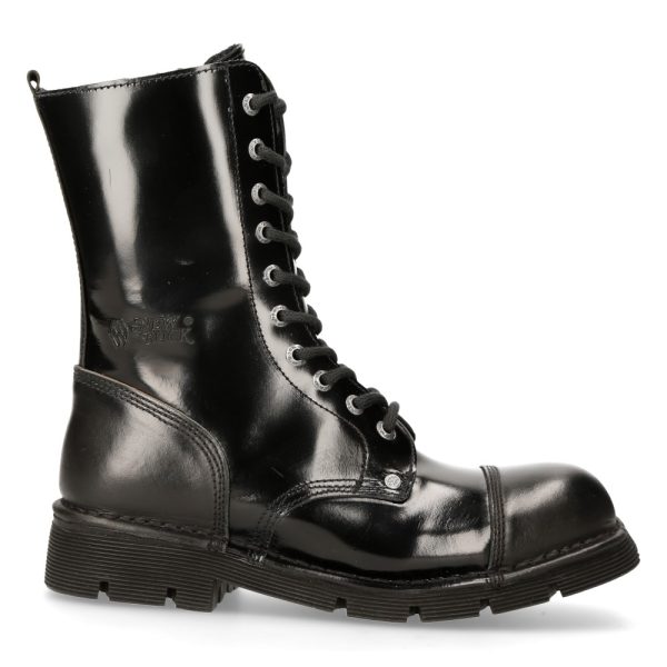 shopping pas cher Bottes New Rock Newmili En Cuir Noir 1