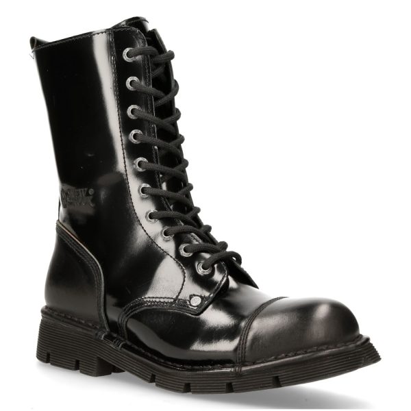 shopping pas cher Bottes New Rock Newmili En Cuir Noir 3