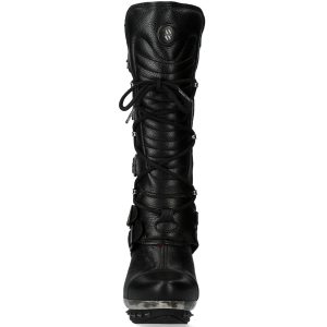 boutiqued en ligne Bottes New Rock Punk En Cuir Nomada Noir 14