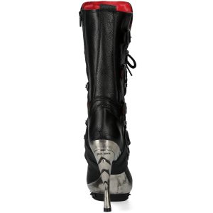 boutiqued en ligne Bottes New Rock Punk En Cuir Nomada Noir 18