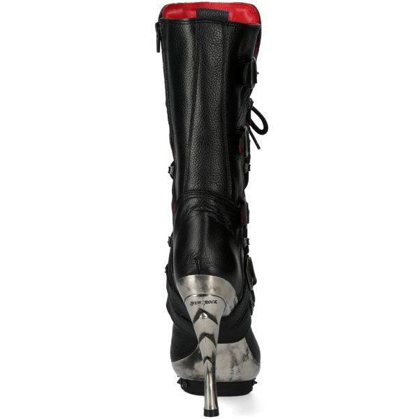 boutiqued en ligne Bottes New Rock Punk En Cuir Nomada Noir 6