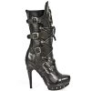 en vente Bottes New Rock Punk En Cuir Nomada Noir 28