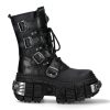Bottes New Rock Wall En Cuir Itali Et Nomada Noirs magasins pour 26