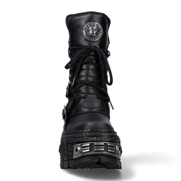 Bottes New Rock Wall En Cuir Itali Et Nomada Noirs magasins pour 4