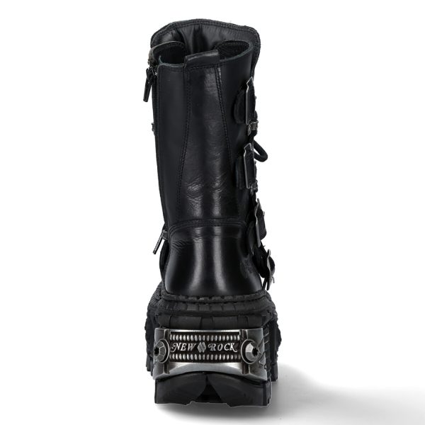 Bottes New Rock Wall En Cuir Itali Et Nomada Noirs magasins pour 6