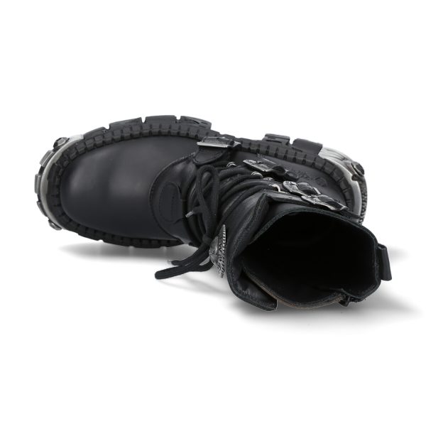 Bottes New Rock Wall En Cuir Itali Et Nomada Noirs magasins pour 8