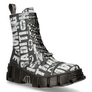 en solde Bottes New Rock Wall Vegan Imprimées 12