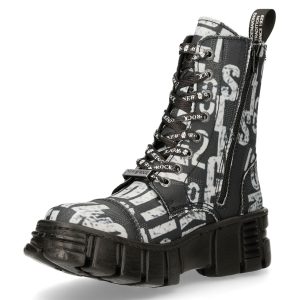 en solde Bottes New Rock Wall Vegan Imprimées 16