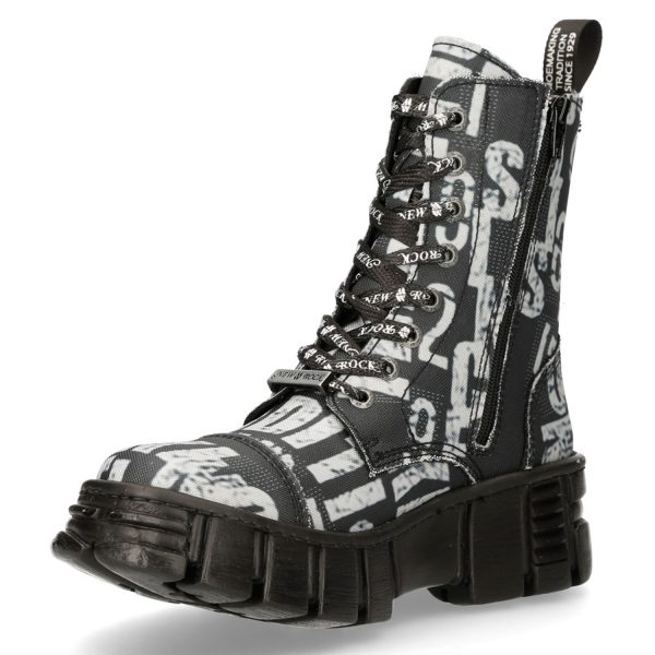 en solde Bottes New Rock Wall Vegan Imprimées 5
