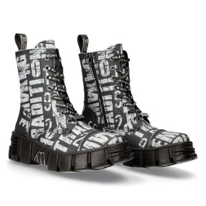 en solde Bottes New Rock Wall Vegan Imprimées 24