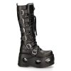 Bottes Plateformes Hautes New Rock Metallic En Cuir… Nouvelle Collection 26