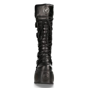 Bottes Plateformes Hautes New Rock Metallic En Cuir… Nouvelle Collection 14