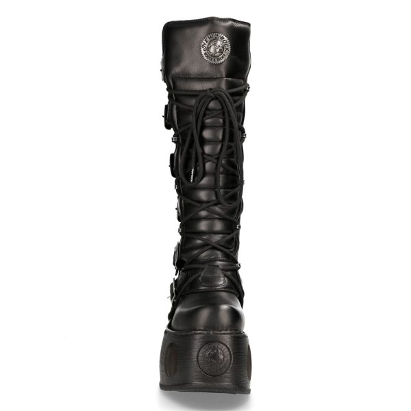 Bottes Plateformes Hautes New Rock Metallic En Cuir… Nouvelle Collection 4